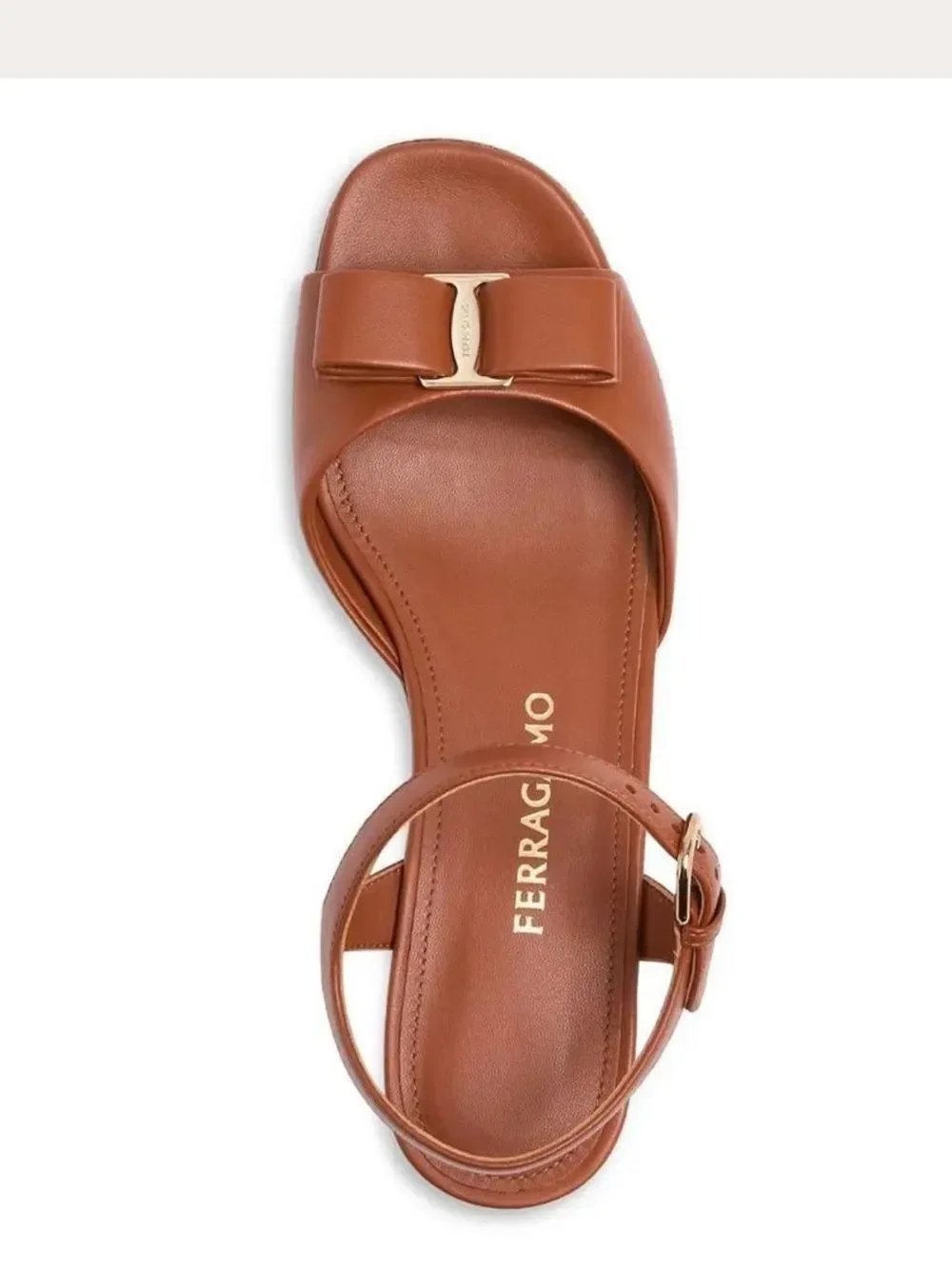 Ferragamo Selna leather wedge sandals Size 9.5C
